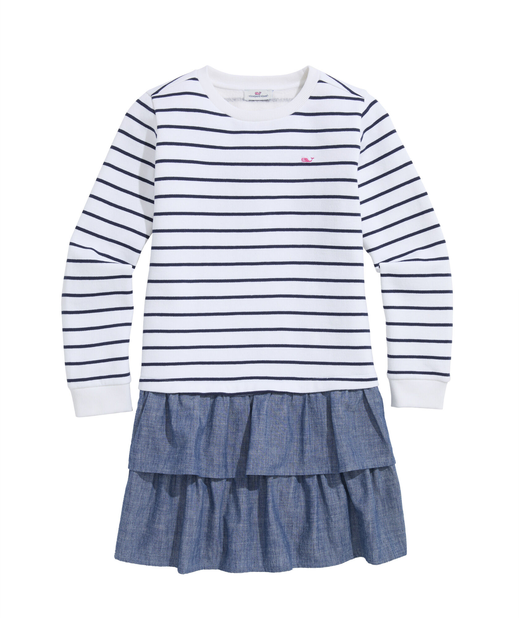 OUTLET Girls' Mixed Media Sweatshirt Dress