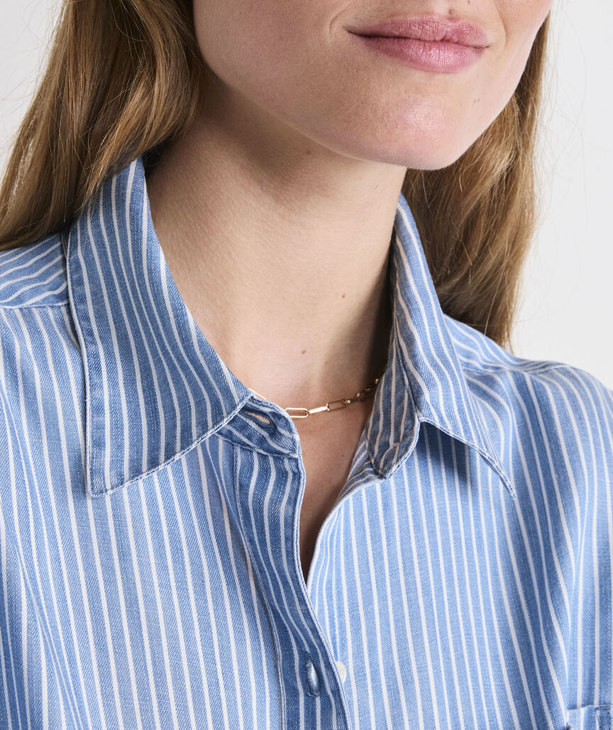 Birdie Pinstripe Button-Down