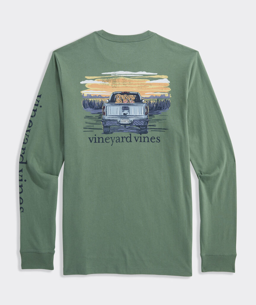 Pickup Truck Marsh Dogs Long-Sleeve Pocket Tee