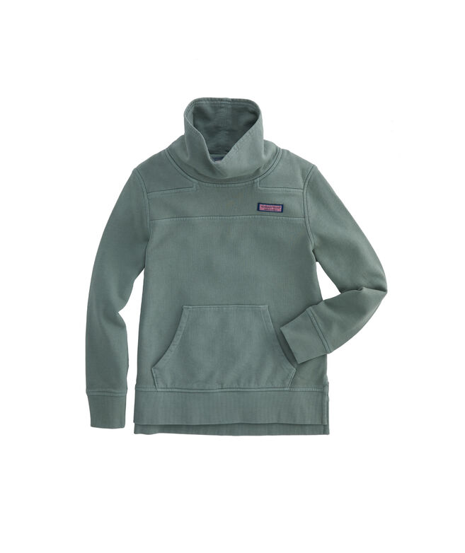 Shop Girls Garment Dyed Funnel Neck Shep Shirt At Vineyard Vines