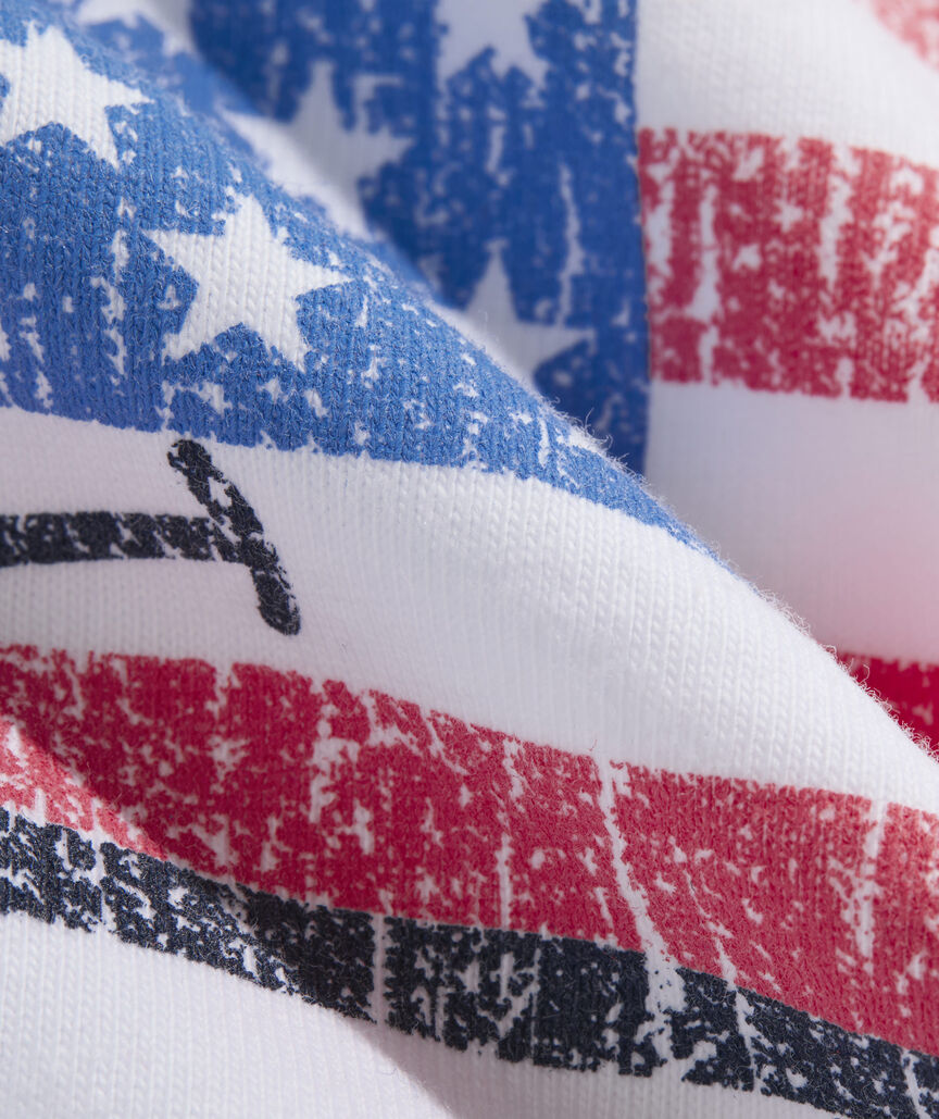 Women's Flag Whale Long-Sleeve Pocket Tee