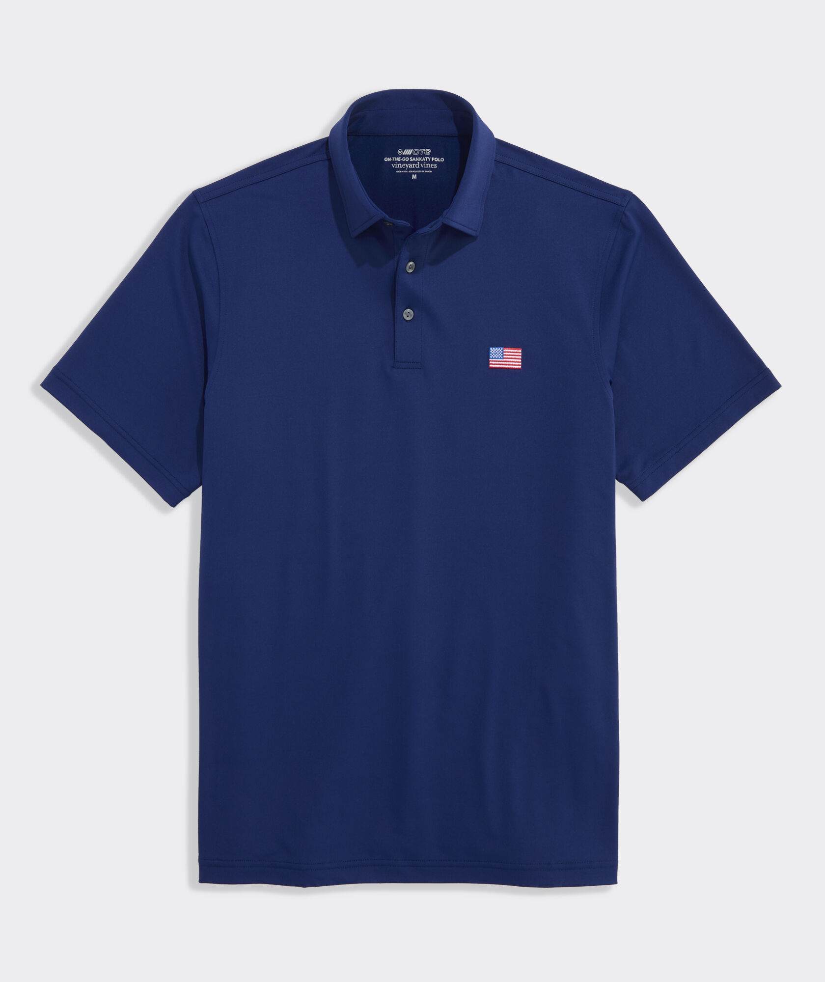Shop Performance American Flag Solid Sankaty Polo at vineyard vines