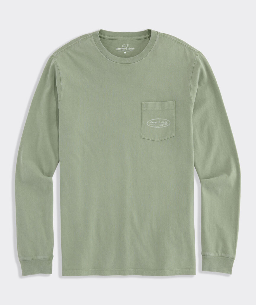Drift-Dye Surf Logo Long-Sleeve Pocket Tee