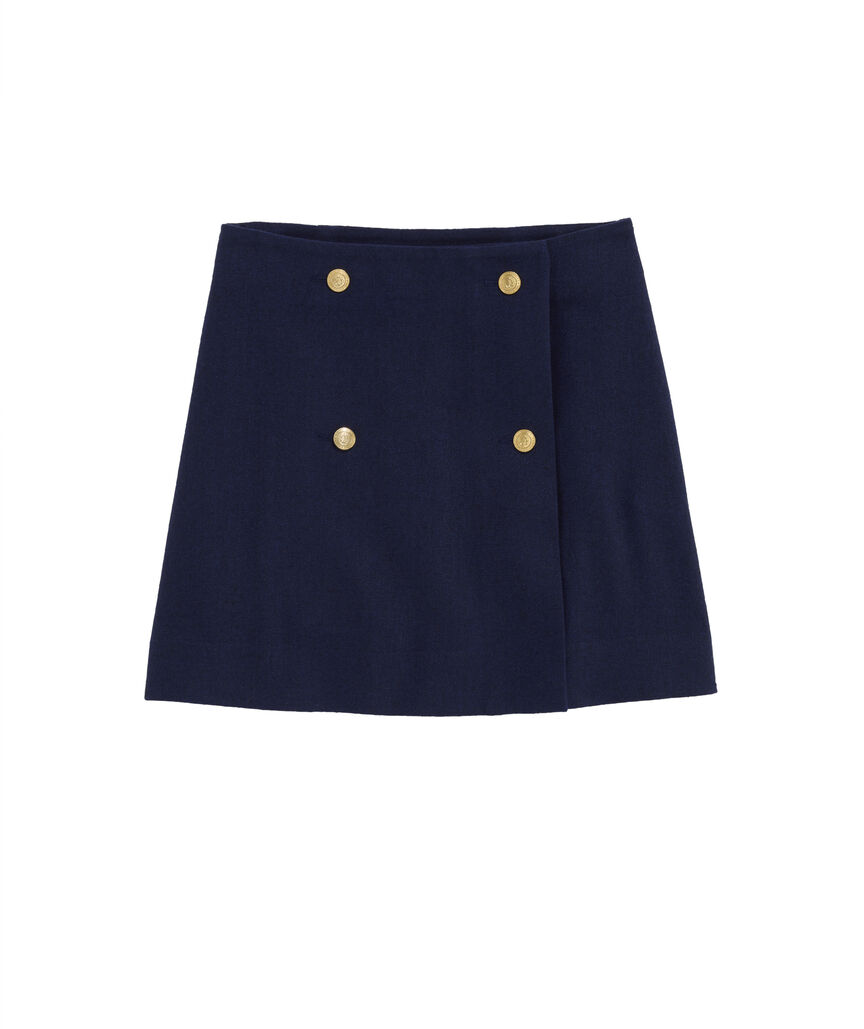 OUTLET Women's Wool Button Front Mini Skirt