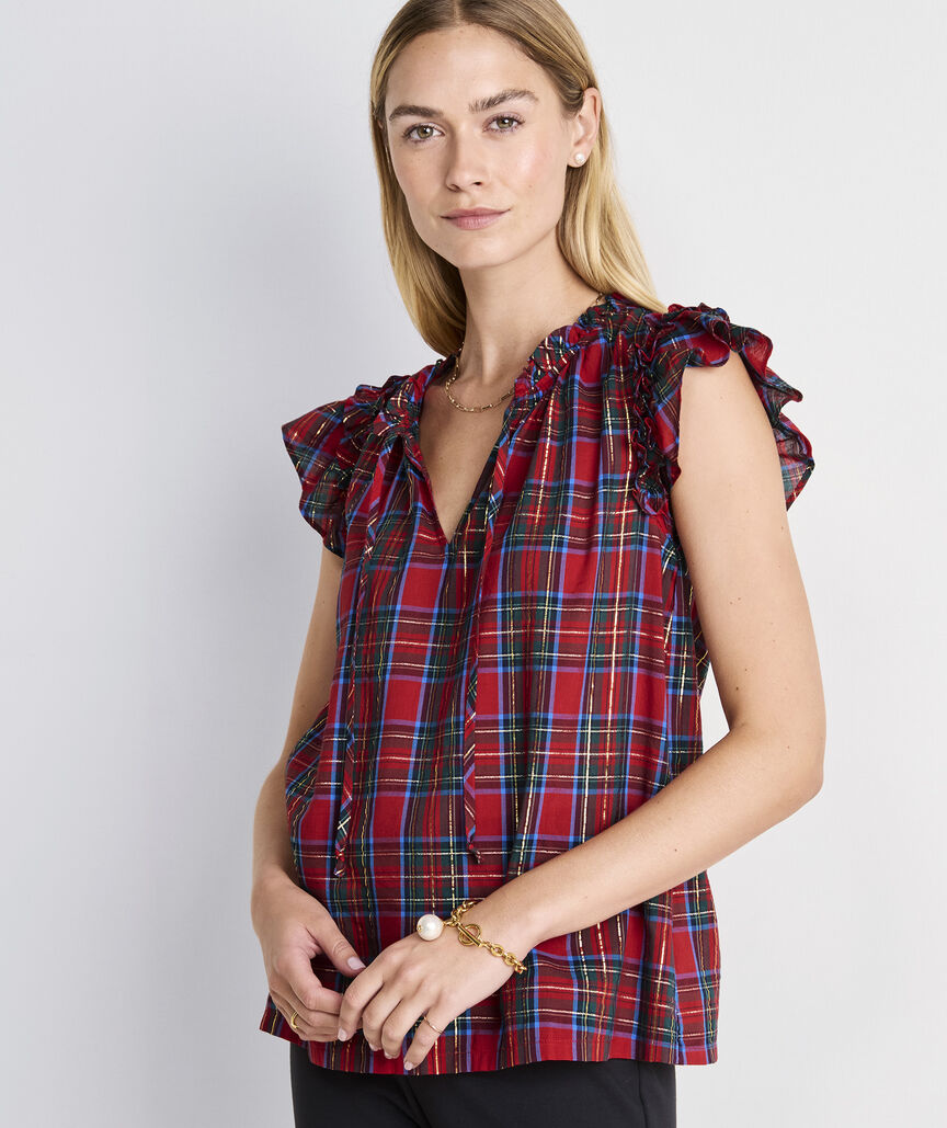 Adare Ruffle Popover Top