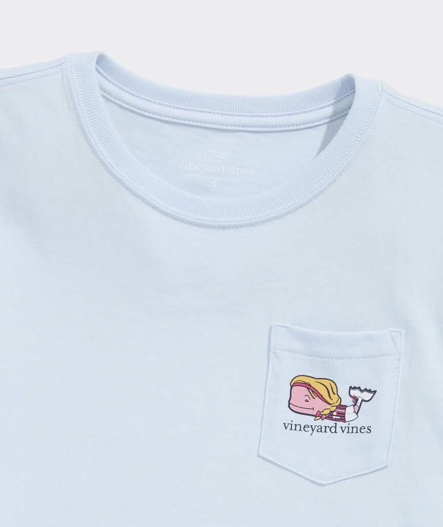 Girls' Soccer Whale Short-Sleeve Pocket Tee