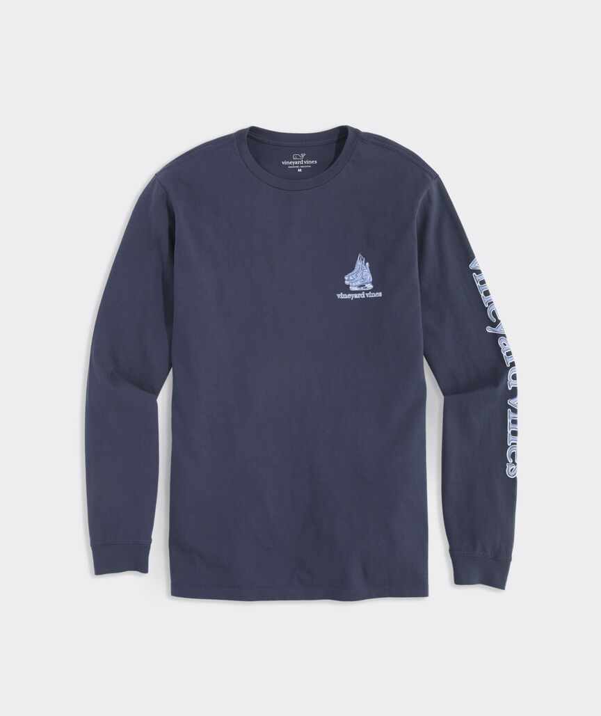 Hockey Skates Logo Box Long-Sleeve Tee