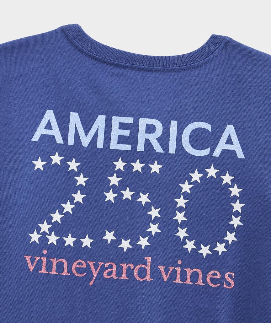 Girls' America250 Short-Sleeve Pocket Tee