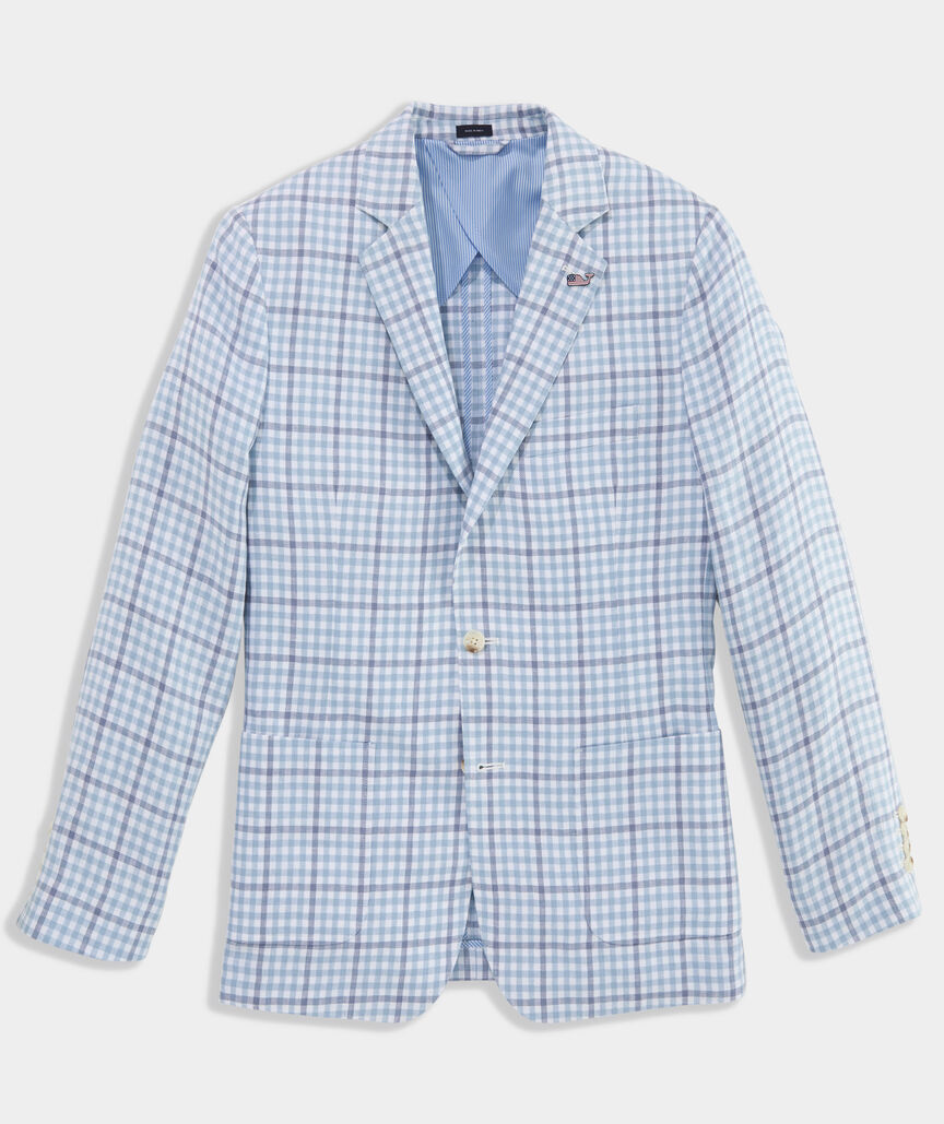 Hawksbill Gingham Linen Greenwich Sport Coat