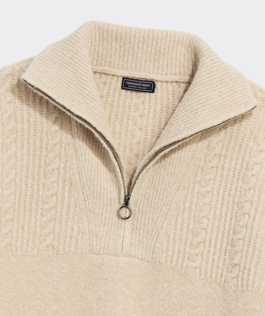 Boucle Quarter-Zip Sweater