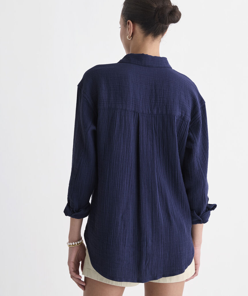 Birdie Gauze Button-Down