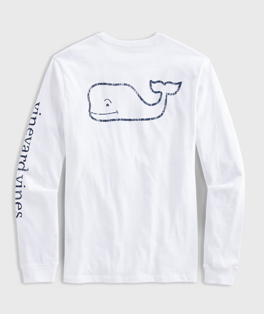 Vintage Whale Long-Sleeve Pocket Tee