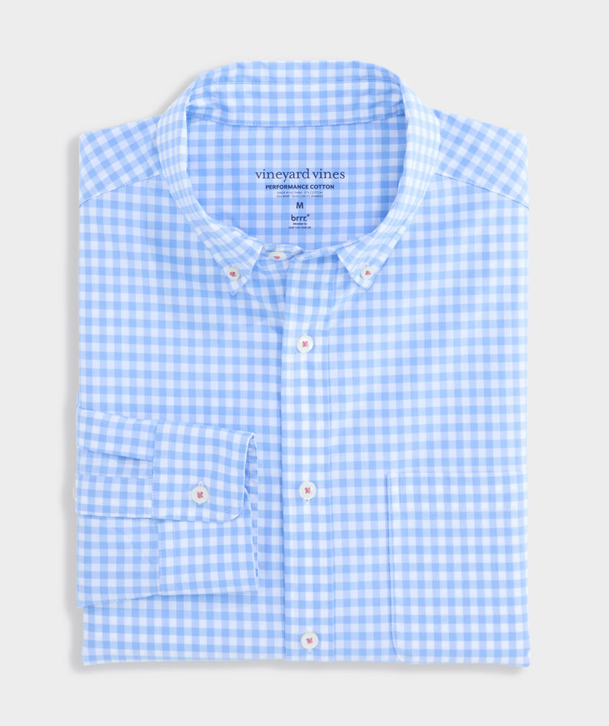 Performance Cotton Skysail Gingham Shirt
