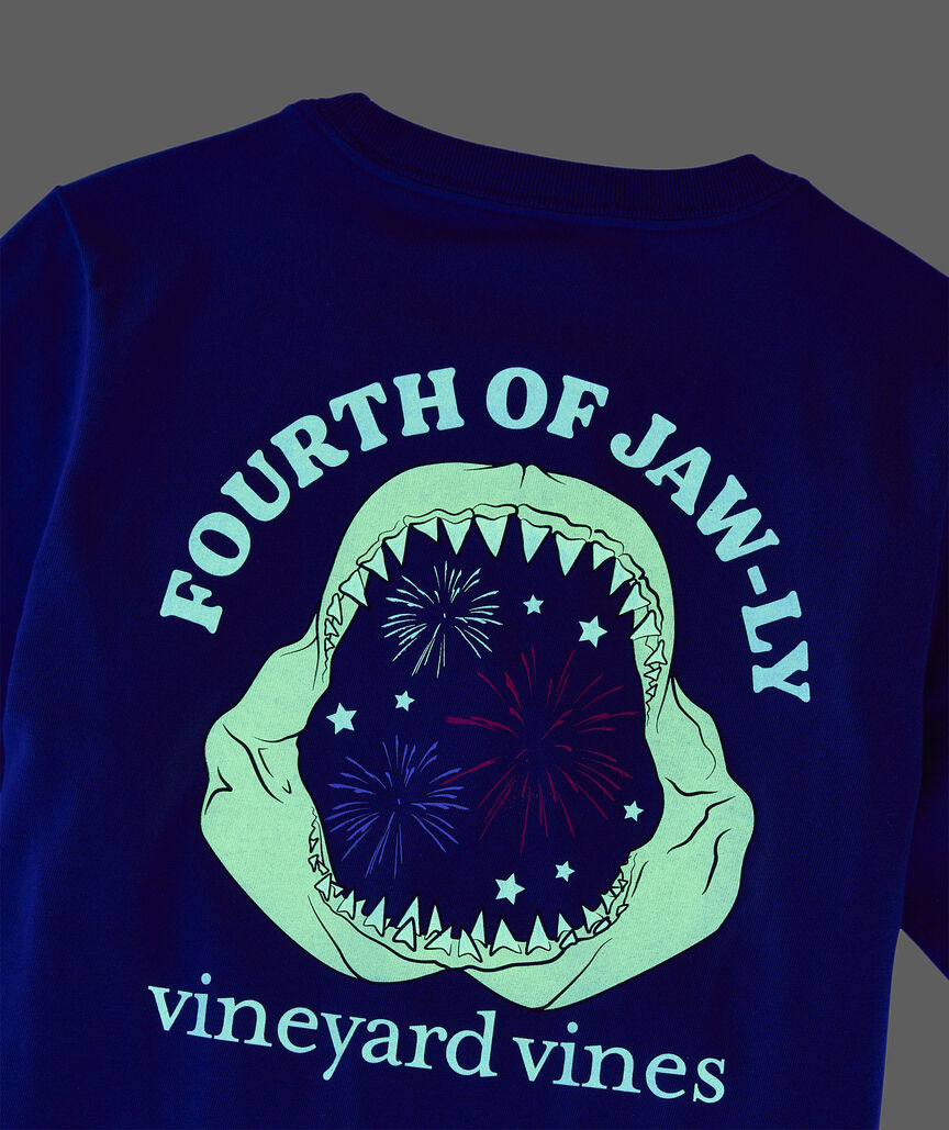 Boys' Glow-In-The-Dark Fourth of JAW-ly Short-Sleeve Pocket Tee