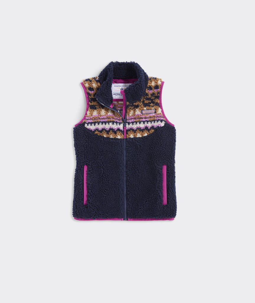 Girls' Fair Isle Sherpa SuperShep™ Vest