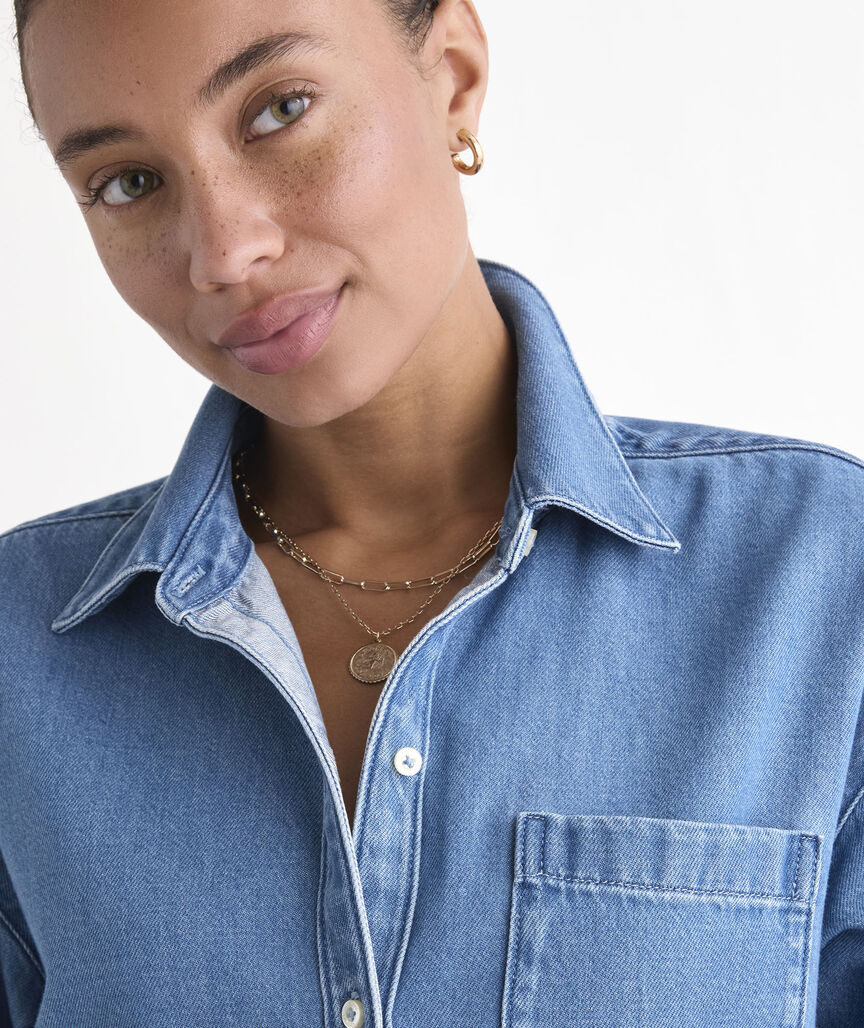Birdie Denim Button-Down