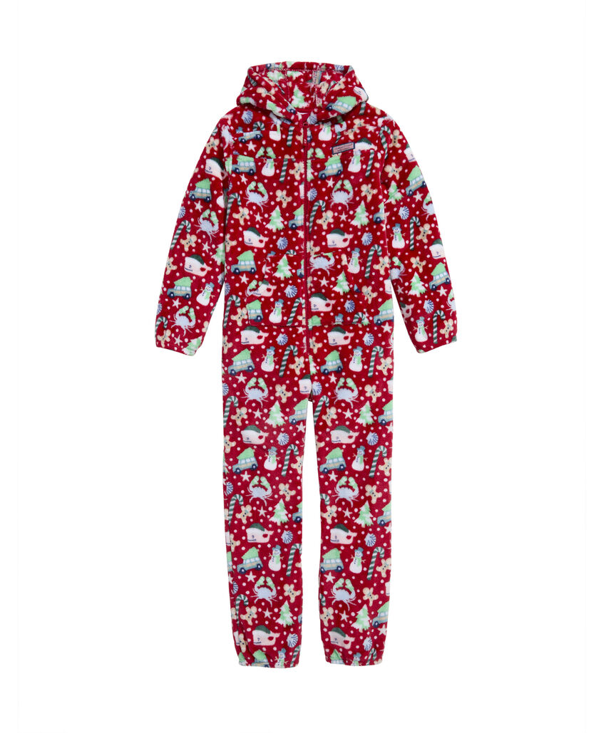OUTLET Kids' High Pile Beach Holiday One-Piece Pajamas