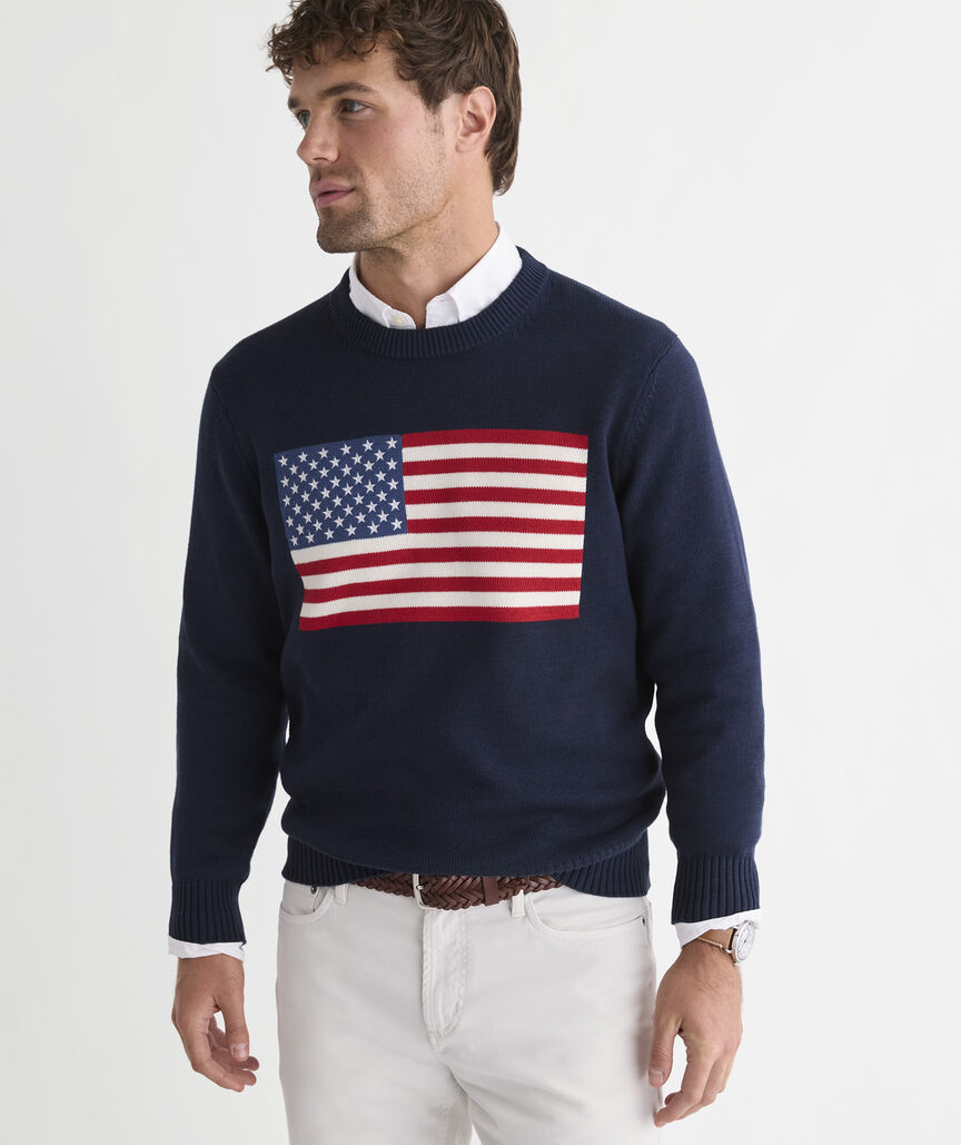 American Flag Crewneck