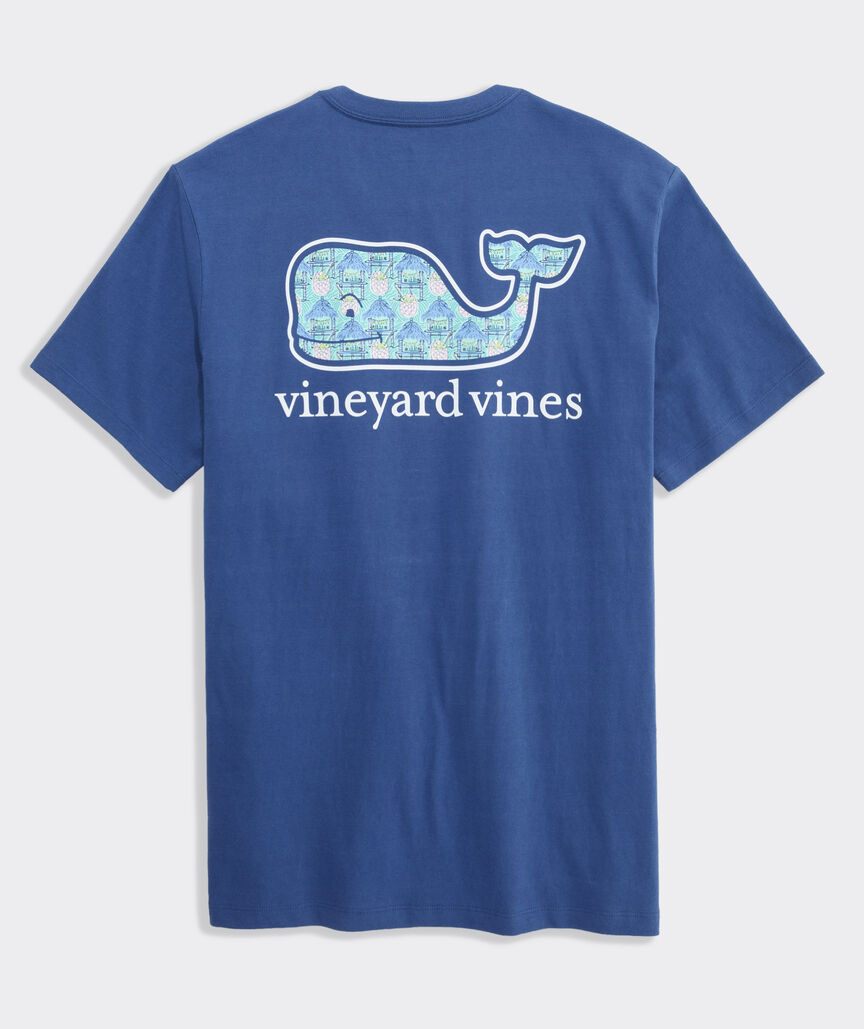 Beach Bar Vibes Whale Short-Sleeve Pocket Tee