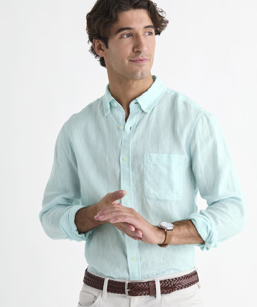 Surfside Solid Linen Shirt