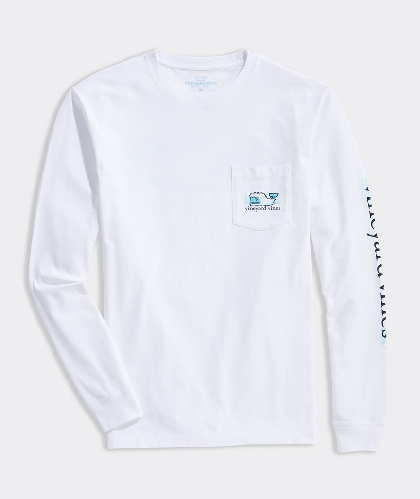 Yeti Whale Spotting Long-Sleeve Pocket Tee