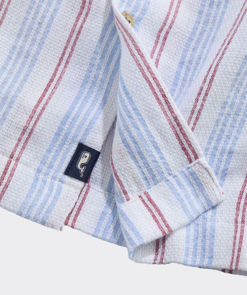 Linen Cotton Short-Sleeve Cabana Shirt