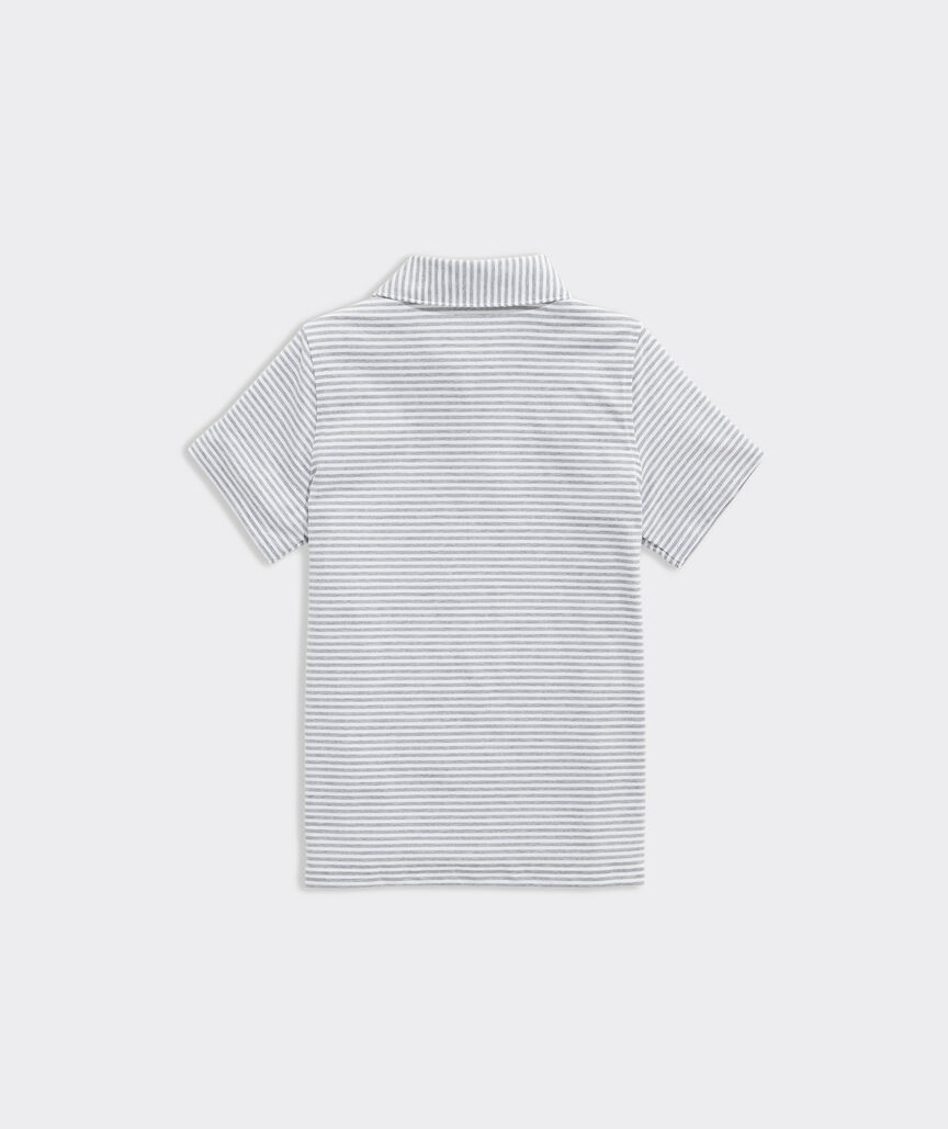 Boys' Heathered Winstead Stripe Sankaty Performance Polo