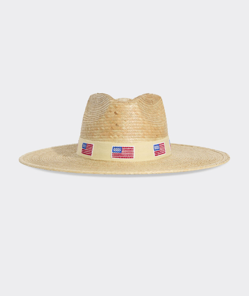 Sunshine Tienda Ivory America Palm Hat