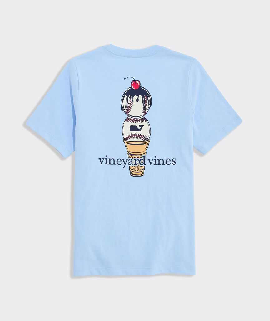 Boys' Baseball Ice Cream Cone Short-Sleeve Pocket Tee