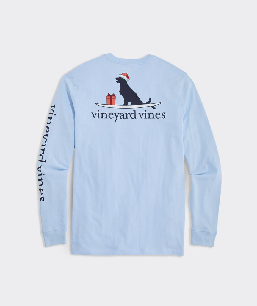 Holiday Dog Surf Logo Long-Sleeve Pocket Tee