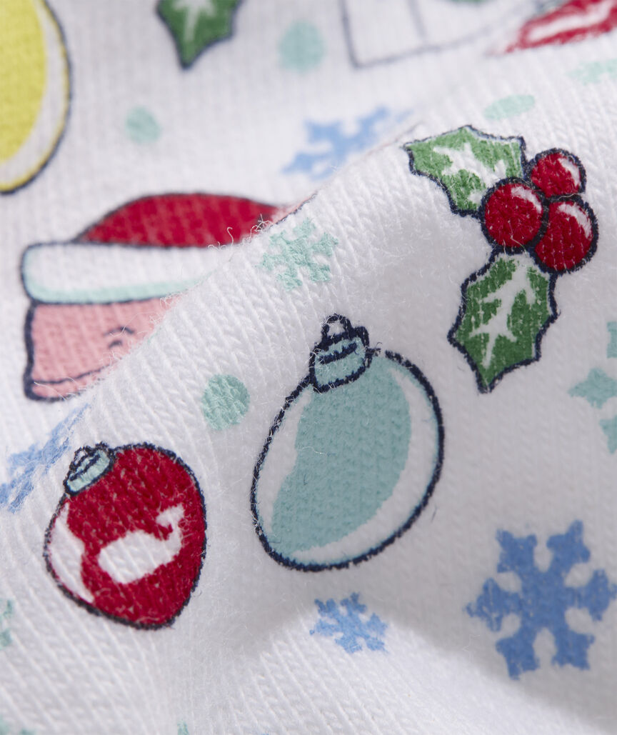 Women's Santa Whale Icon Whale Long-Sleeve Pocket Tee