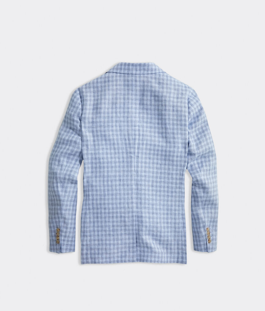 Shop Gingham Linen Greenwich Blazer at vineyard vines