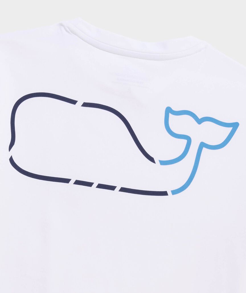 OUTLET Kids' Whale Outline Short-Sleeve Performance Tee