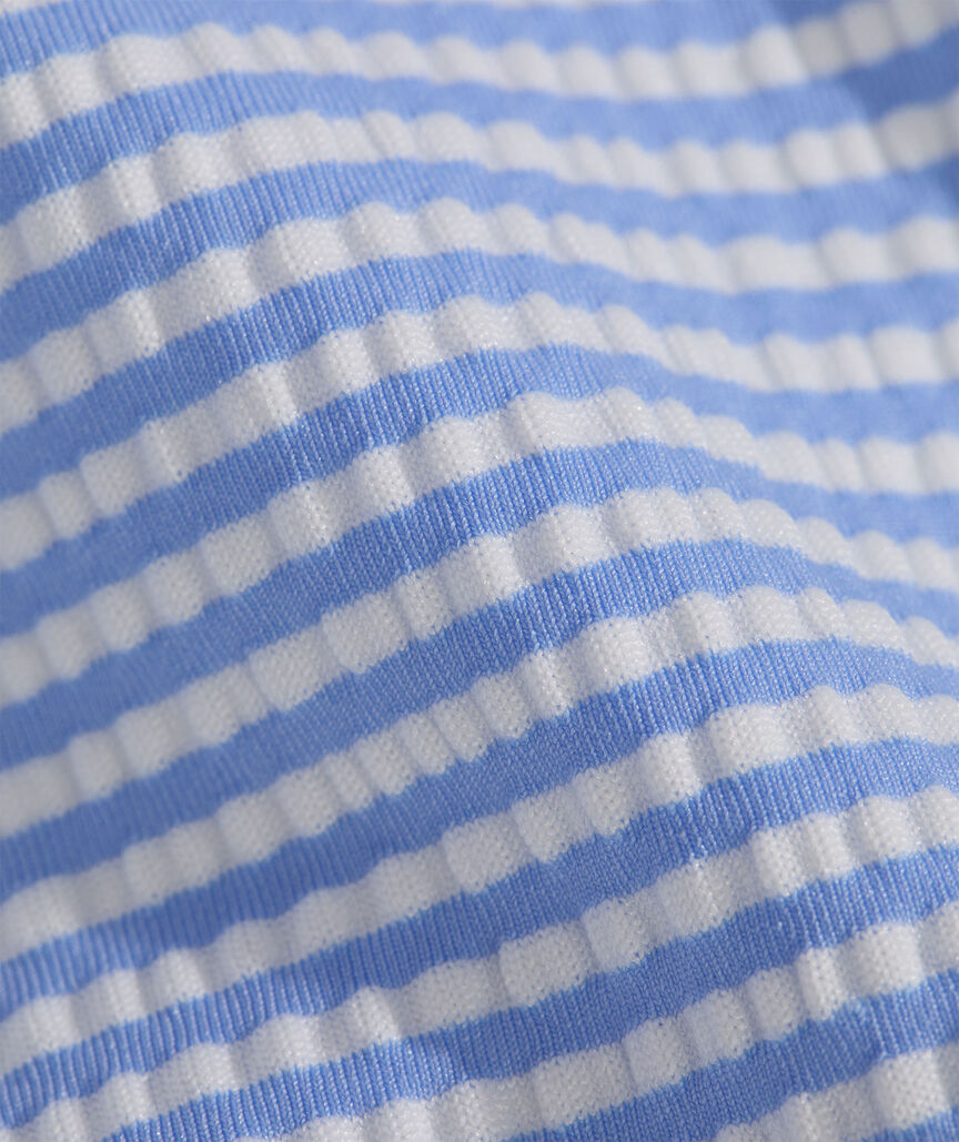 Seacrest Seersucker Low-Rise Bikini Bottom