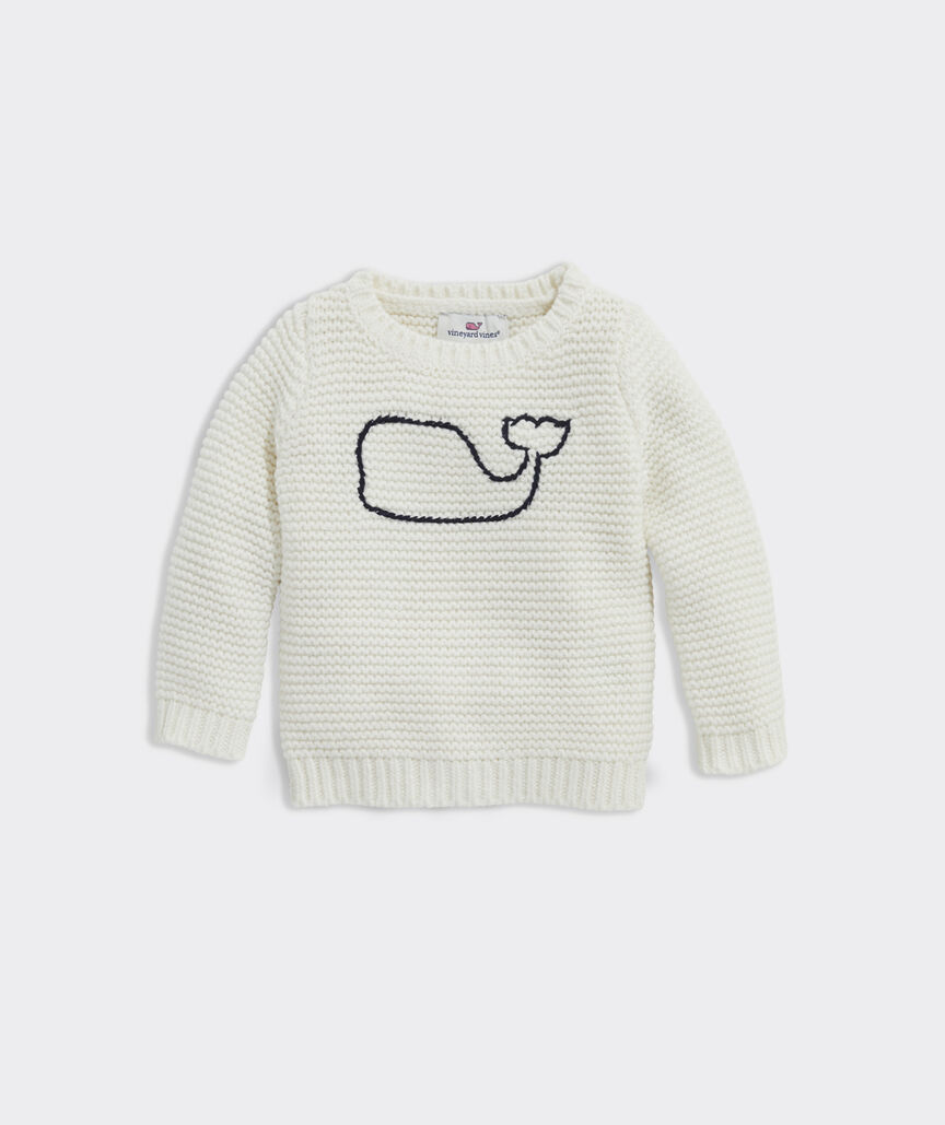 Baby Embroidered Whale Sweater