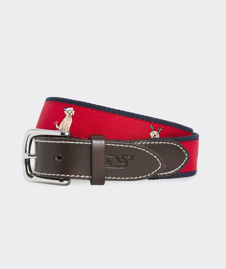 Boys' Santa Paws Canvas Club Belt