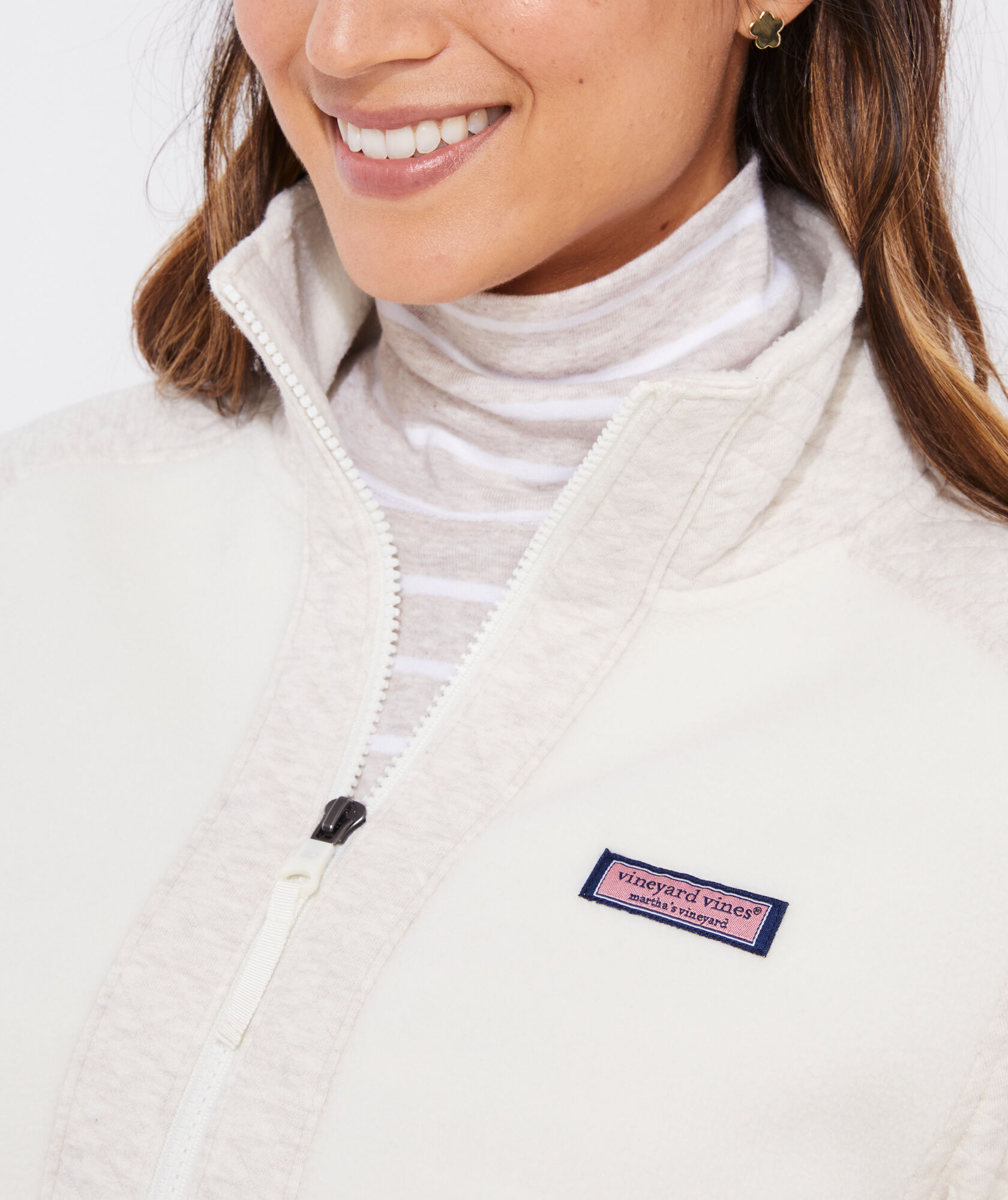 Quilted Sherpa Half-Zip at vineyard vines
