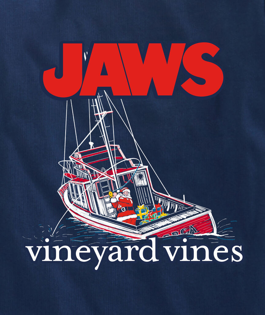 JAWs x vineyard vines  Holiday Orca Long-Sleeve Pocket Tee