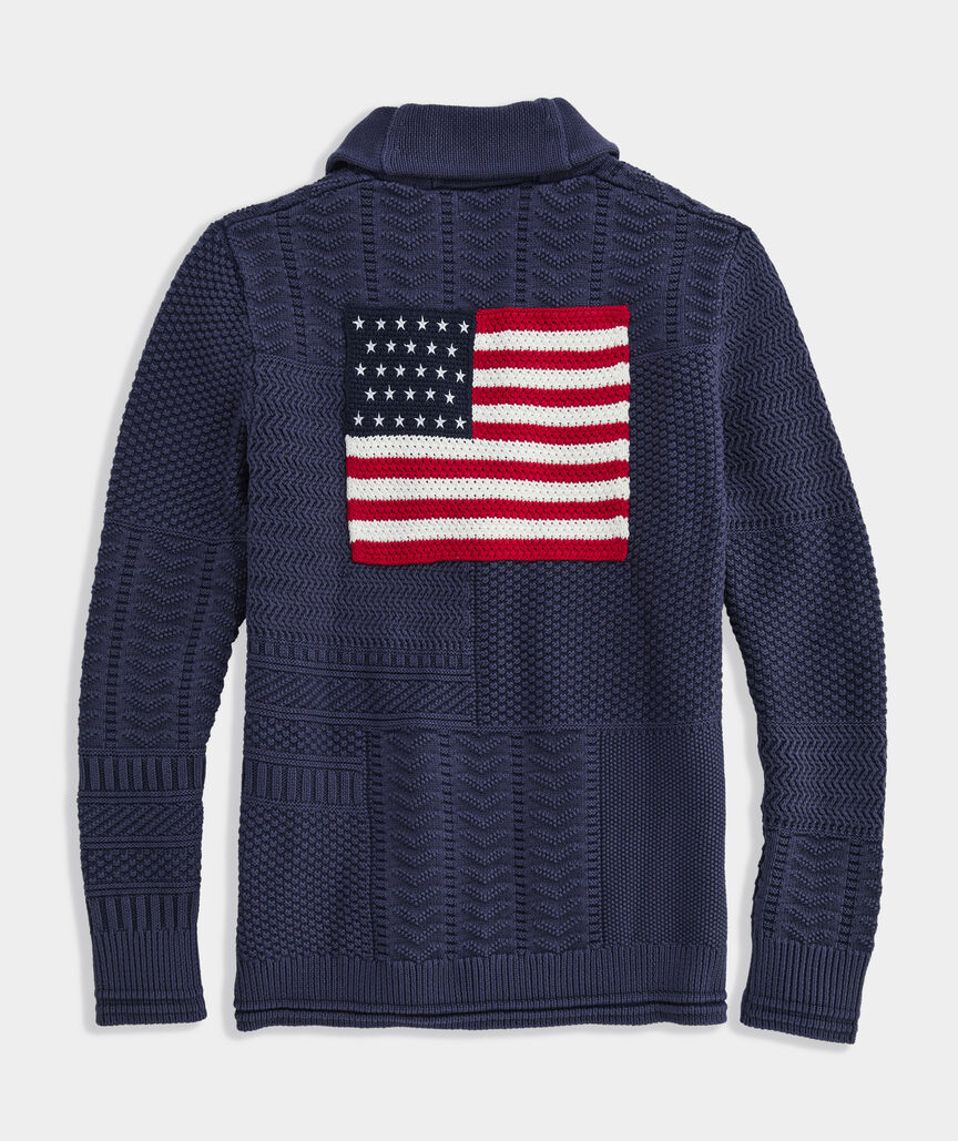 USA Patchwork Cardigan