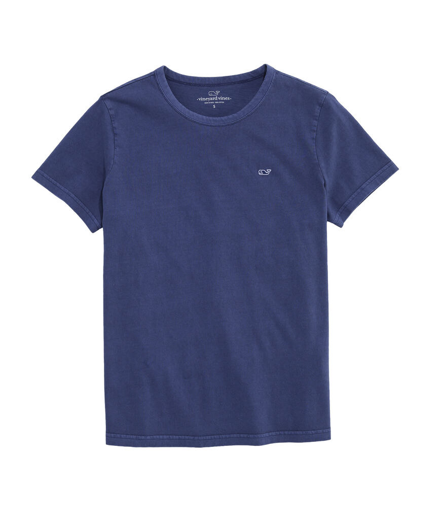 OUTLET Women's Sunwashed Whale Embroidered Short-Sleeve Tee