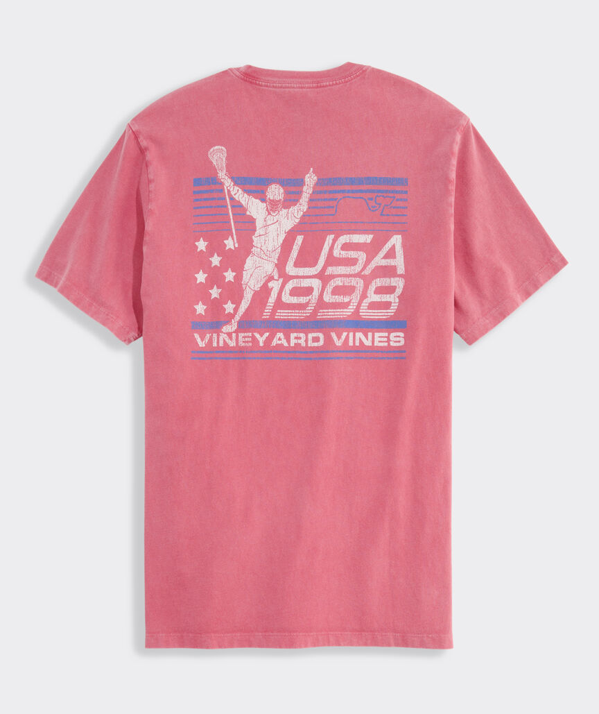 Drift Dye USA Lacrosse Short-Sleeve Pocket Tee