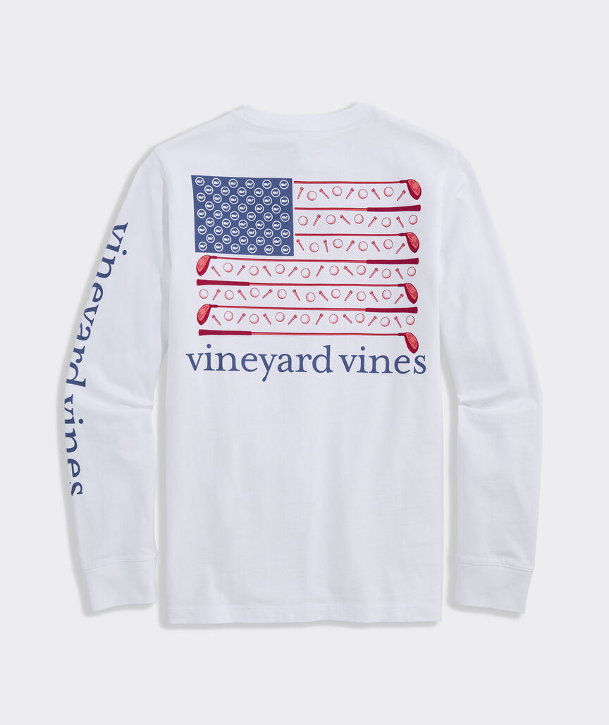 Boys' USA Golf Flag Long-Sleeve Pocket Tee