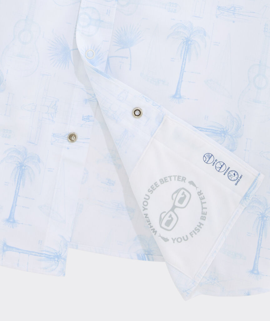 Performance Blueprint To Paradise Short-Sleeve Harbor Shirt