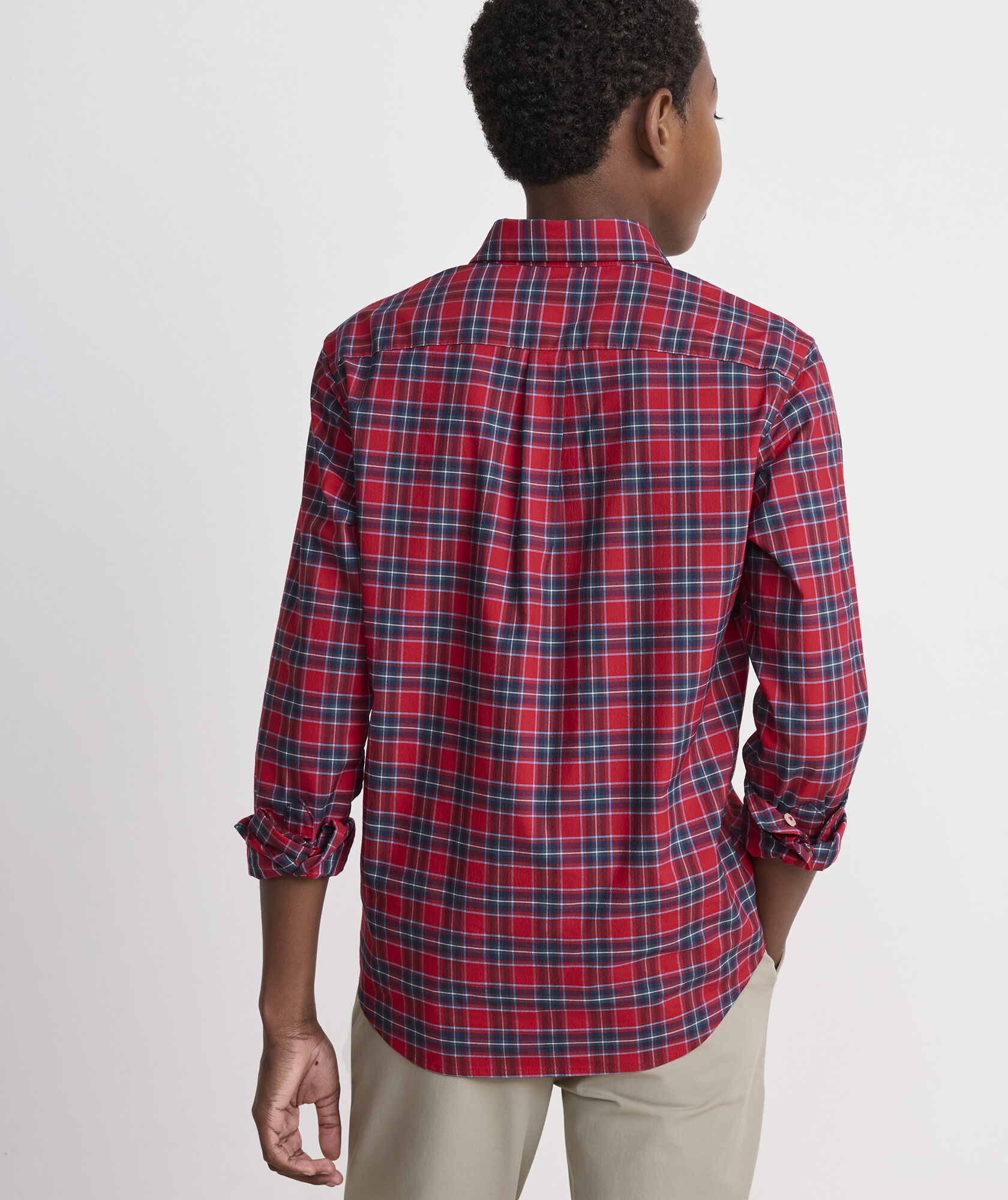 Boys' Performance Cotton Yuletide Tartan Shirt