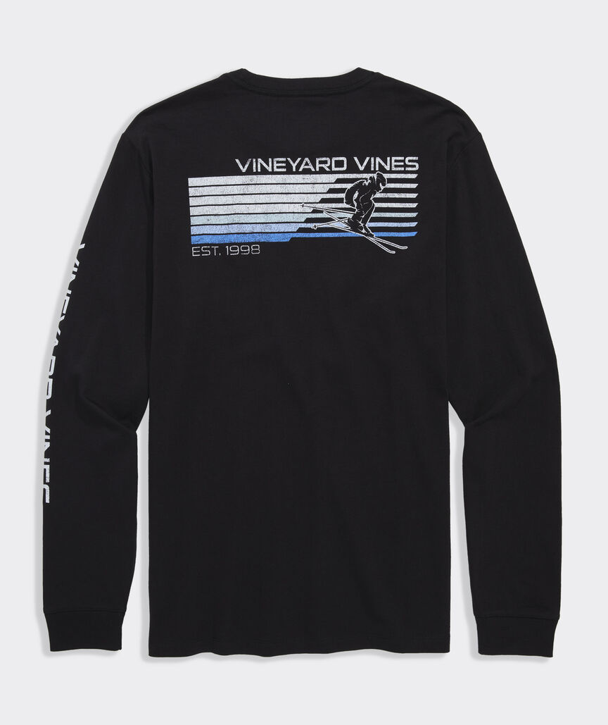 Retro Skier Long-Sleeve Pocket Tee