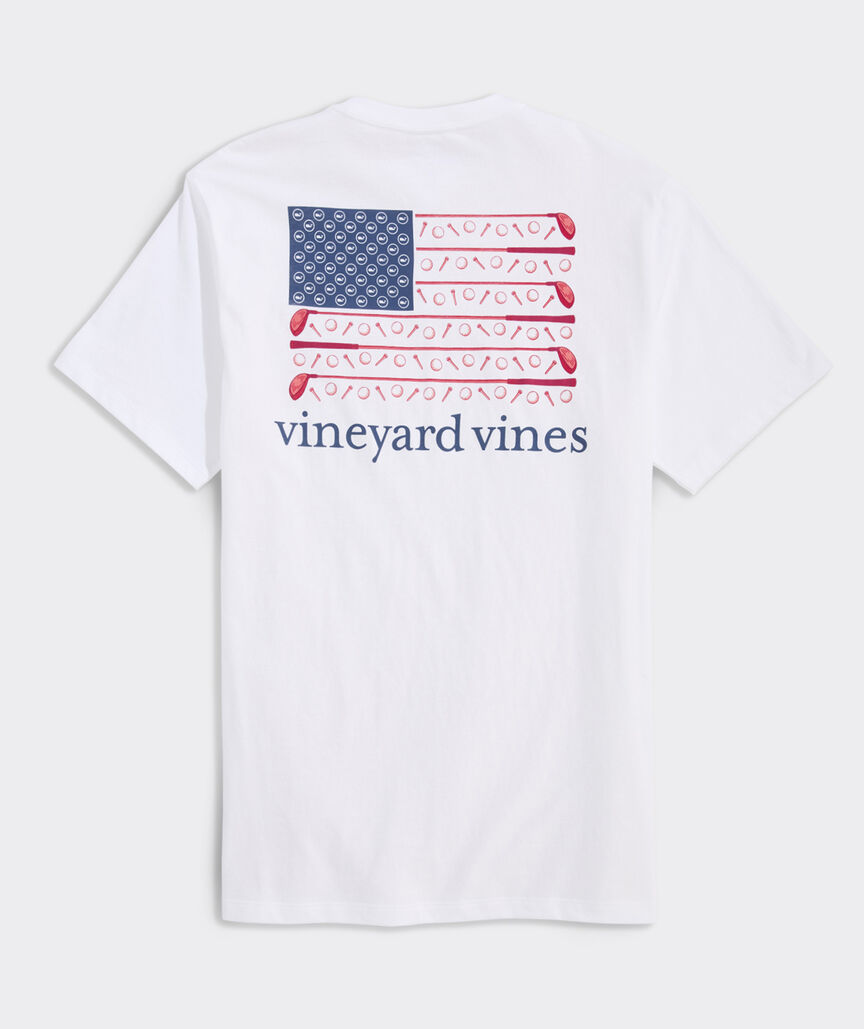 Americana Golf Flag Short-Sleeve Pocket Tee