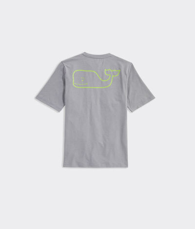 Vineyard Vines Boys' Whale Logo Short-Sleeve Harbor Performance T-Shirt (Grey) (Size: XL)