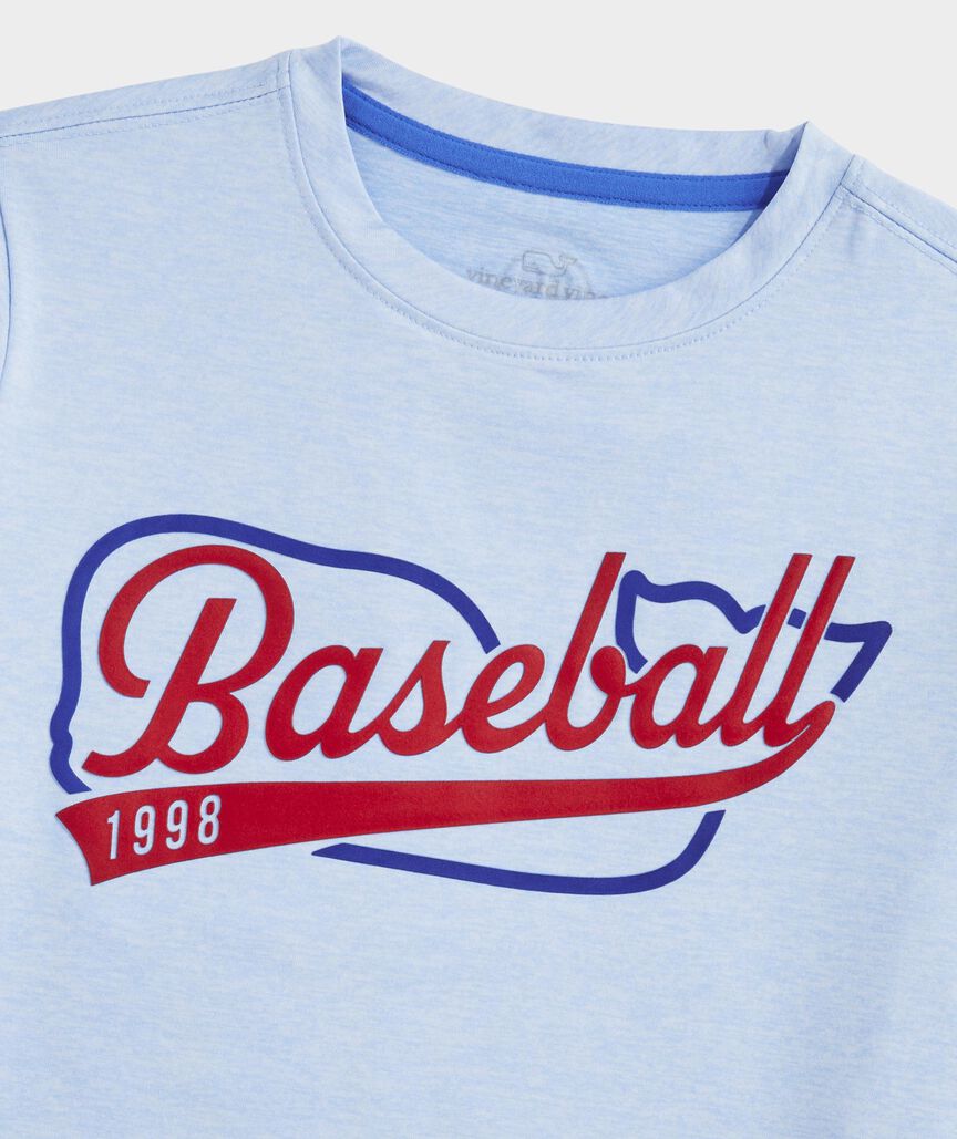 Shop Boys Varsity Baseball Whale ShortSleeve Harbor Performance Tee at vineyard vines