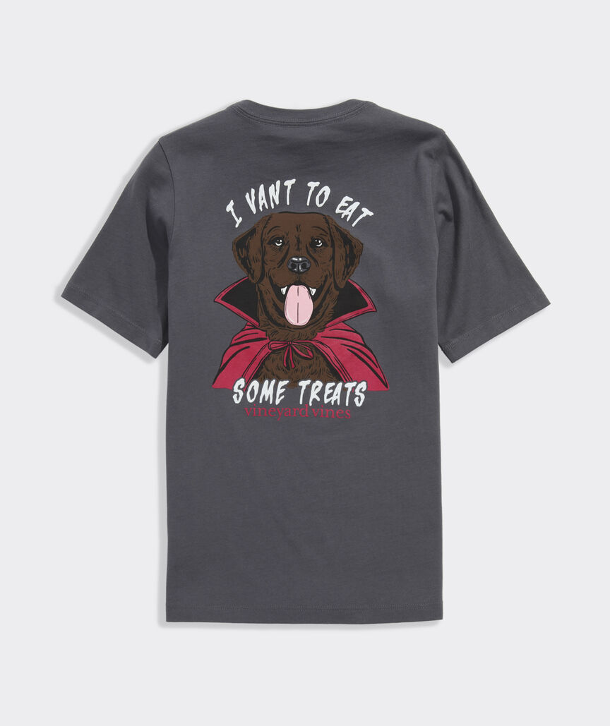 Boys' Glow-In-The-Dark I Vant Treats Dog Short-Sleeve Pocket Tee