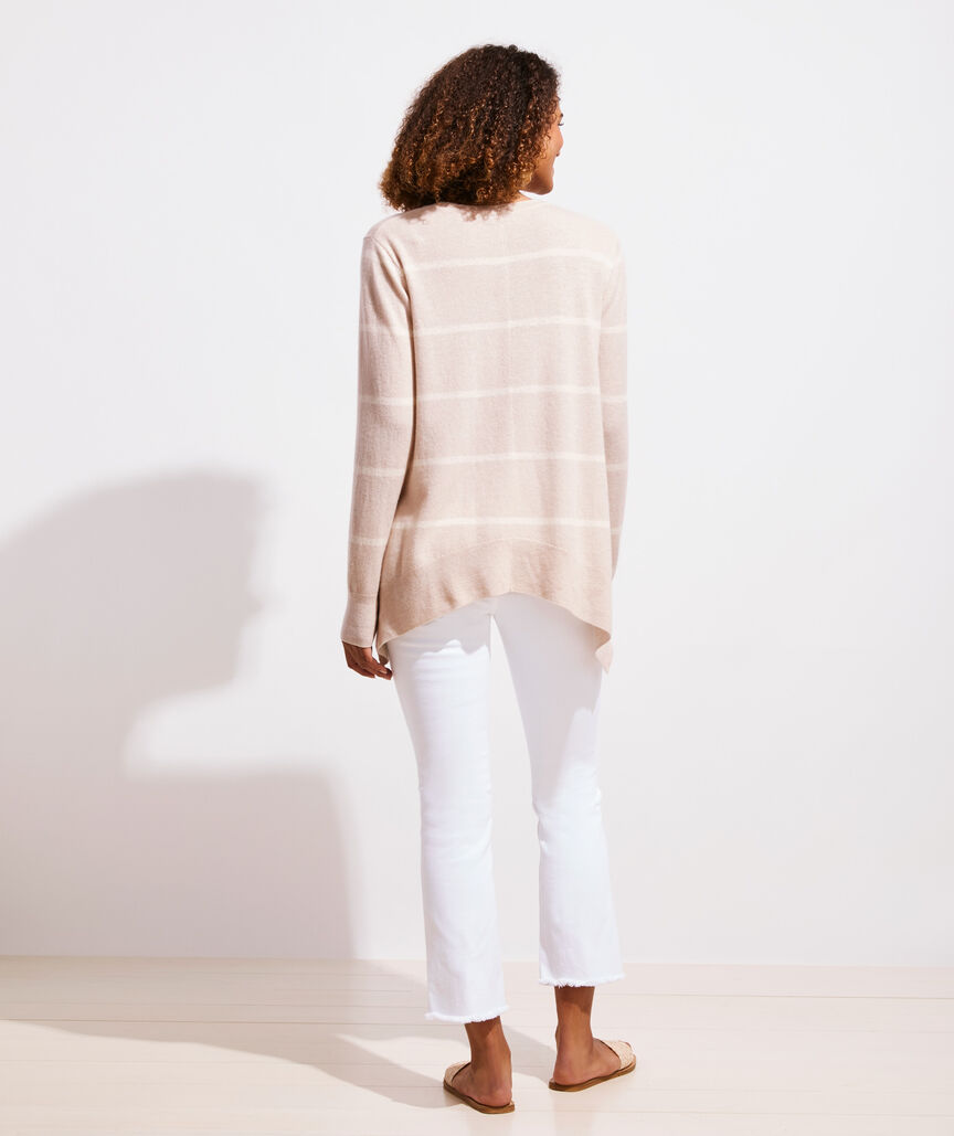 Flowy Cashmere Stripe Crew